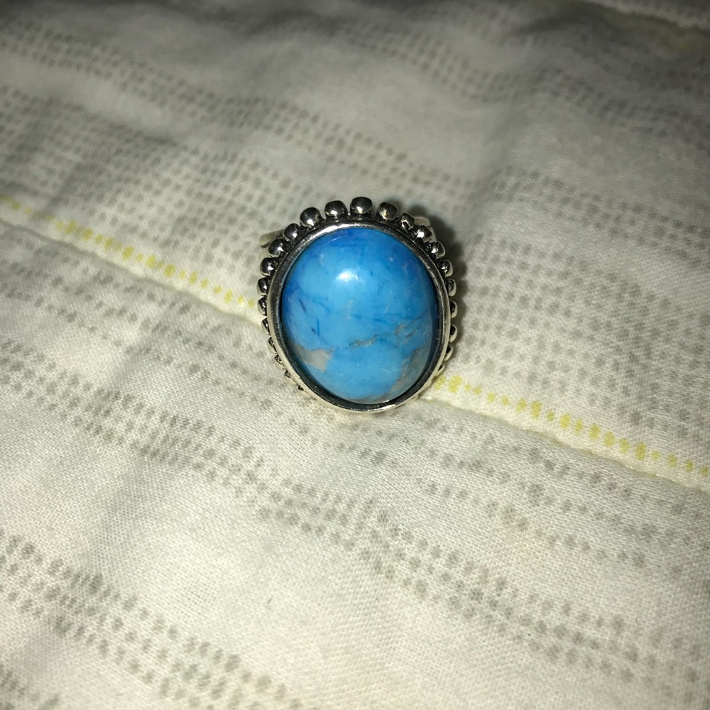 Blue stone ring